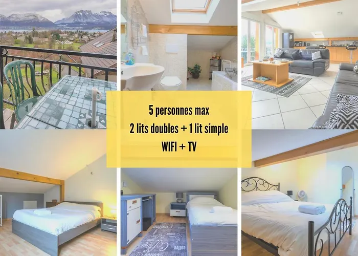 Cabana & Panorama Lac Annecy -Parking & Terrasse